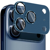 NORTHJO edzett üveg fémkerettel a kamera lencséinek védelmére iPhone 17 Pro készülékhez - sötétkék