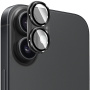 ENKAY edzett üveg csiszolt kerettel a fényképezőgép lencséinek védelmére iPhone 17-hez - fekete