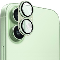 ENKAY edzett üveg csiszolt kerettel a kamera lencséinek védelmére iPhone 17-hez - zöld