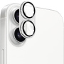 ENKAY edzett üveg csiszolt kerettel a kamera lencséinek védelmére iPhone 17-hez - ezüst