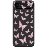 Védőtok pillangó mintával iPhone Air készülékhez - fekete