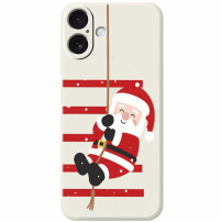 Santa Claus mintás védőtok iPhone 17-hez - bézs