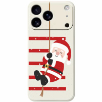 Santa Claus mintás védőtok iPhone 17 Pro készülékhez - bézs