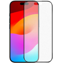 NORTHJO matt, edzett 2.5D üveg fekete kerettel iPhone 17 Pro Max-hoz