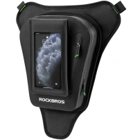 ROCKBROS AS-089 univerzális kerékpártáska pánttal és iPhone zsebbel - fekete