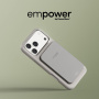 PanzerGlass empower Qi2 vezeték nélküli MagSafe power bank USB-C porttal - 5 000 mAh - szürke