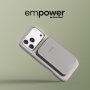 PanzerGlass empower Qi2 vezeték nélküli MagSafe powerbank USB-C porttal - 10 000 mAh - szürke