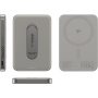 PanzerGlass empower Qi2 vezeték nélküli MagSafe powerbank állvánnyal és USB-C porttal - 5 000 mAh - szürke