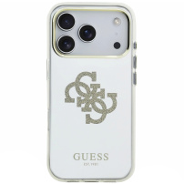Guess Mirror 4G Glitter Logo tükrös tok MagSafe funkcióval iPhone 17 Pro készülékhez - arany