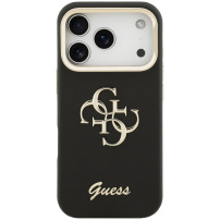 Guess Grained 4G Logo tok kihajtható állvánnyal iPhone 17 Pro készülékhez - fekete