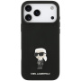 Karl Lagerfeld Metal Ikonik szilikon tok iPhone 17 Pro Max készülékhez - fekete