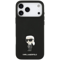 Karl Lagerfeld Metal Ikonik szilikon tok iPhone 17 Pro Max készülékhez - fekete
