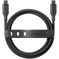 PanzerGlass empower 240W fonott töltőkábel - USB-C - USB-C - 2 m - fekete