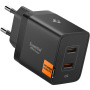 Spigen Essential töltő adapter 2x USB-C porttal - 47W - fekete