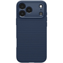 Spigen Liquid Air tok iPhone 17 Pro készülékhez - sötétkék