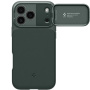 Spigen Optik Armor strapabíró tok kameravédővel és MagSafe funkcióval iPhone 17 Pro készülékhez - sötétzöld