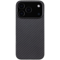 Tactical Aramid tok szénszálas mintával és MagSafe funkcióval iPhone 17 Pro Max készülékhez - sötétszürke