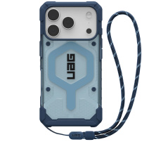 UAG Pathfinder Clear extrém strapabíró tok MagSafe-fel és pánttal iPhone 17 Pro - kék