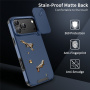 Matt tok csúszkás kameratakaróval iPhone 17 Pro Max - sötétkék