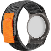 Nylon csuklópánt stílusú Trail Loop AirTag 1 / 2 tok - fekete-szürke