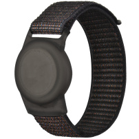 Nylon csuklópánt stílusú AirTag 1 / 2 tok - fekete