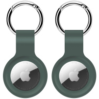 Szilikon védőtok AirTag 1 / 2 számára - 2 db - sötétzöld