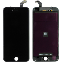 Premium LCD kijelző pótalkatrész érintőkijelzővel és kerettel Apple iPhone 6 Plus - fekete