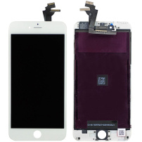 Refurbished Original LCD kijelző pótalkatrész érintőkijelzővel és kerettel Apple iPhone 6 Plus - fehér