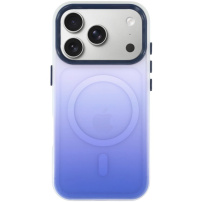 Színes átmenetes, MagSafe-kompatibilis védőtok iPhone 17 Pro készülékhez - sötétkék