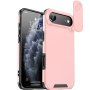Matt tok csúszkás kameratakaróval iPhone Airhez - rózsaszín