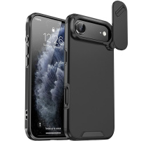 Matt tok eltolható kameratakaróval iPhone Air-hez - fekete