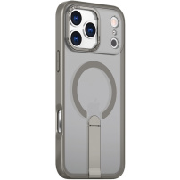 Tok kihajtható állvánnyal és MagSafe-el iPhone 17 Pro Max-hoz - szürke