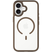 Matt tok színes kerettel és MagSafe-vel iPhone 17-hez - barna