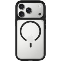 Matt tok színes kerettel és MagSafe iPhone 17 Pro - fekete