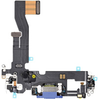 Töltő és audio flex konektor - Apple iPhone 12 - kék