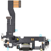 Töltő és audio flex konektor - Apple iPhone 12 Pro - fekete