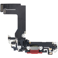 Töltő és audio flex konektor - Apple iPhone 13 mini - piros