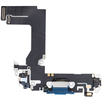 Töltő és audio flex konektor - Apple iPhone 13 mini - kék