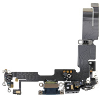 Töltő és audio flex csatlakozó az Apple iPhone 14 Plus készülékhez - fekete