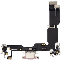Töltő és audio flex csatlakozó iPhone 15 Plus készülékhez - rózsaszín