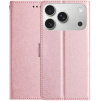 Flip PU bőr tok iPhone 17 Pro Max-hoz - rózsaszín