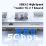 ESSAGER ES-HB03 7 az 1-ben hub - SD / TF kártya slot / HDMI / 2x USB-C / 2x USB-A - USB-C - sötétszürke