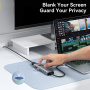 ESSAGER ES-HB03 7 az 1-ben hub - SD / TF kártya slot / HDMI / 2x USB-C / 2x USB-A - USB-C - sötétszürke