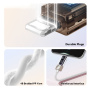 ESSAGER Crystal Clear fonott USB-C - Lightning kábel - 1 m - kék-lila