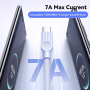 ESSAGER ES-X73 fonott töltő- és adatkábel - USB-A - USB-C - 25 cm - zöld-rózsaszín