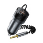 ESSAGER ES-CC20 Bluetooth FM transmitter autóba USB-C / USB-A portokkal és 3,5 mm jack kábellel - 35W - szürke