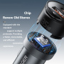 ESSAGER ES-CC20 Bluetooth FM transmitter autóba USB-C / USB-A portokkal és 3,5 mm jack kábellel - 35W - szürke
