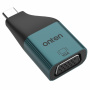 ONTEN UC105 video adapter - VGA - USB-C - petrolkék