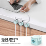 AhaStyle ragasztós kábelrendező szett - 6 db - türkiz