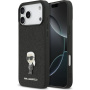 Karl Lagerfeld Fix csillogó fém Ikonik tok iPhone 17 Pro Max-hez - fekete